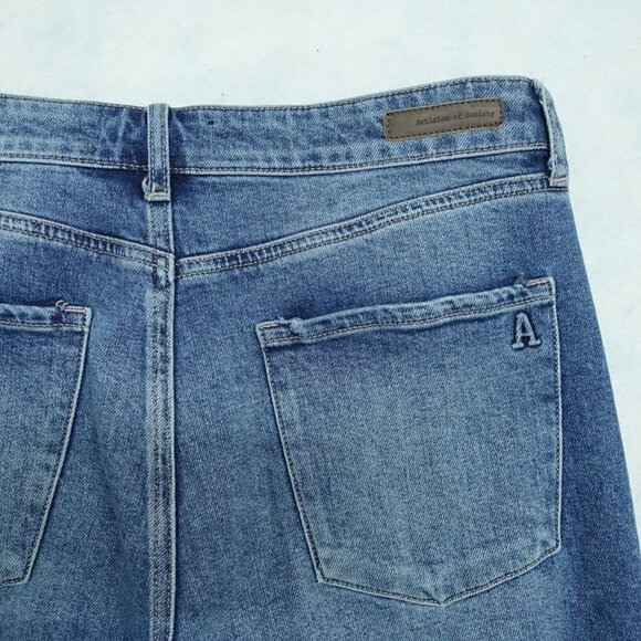 Articles of Society Straight Leg Jeans Women's Size 28 Blue Cotton Distressed - Picture 11 of 14